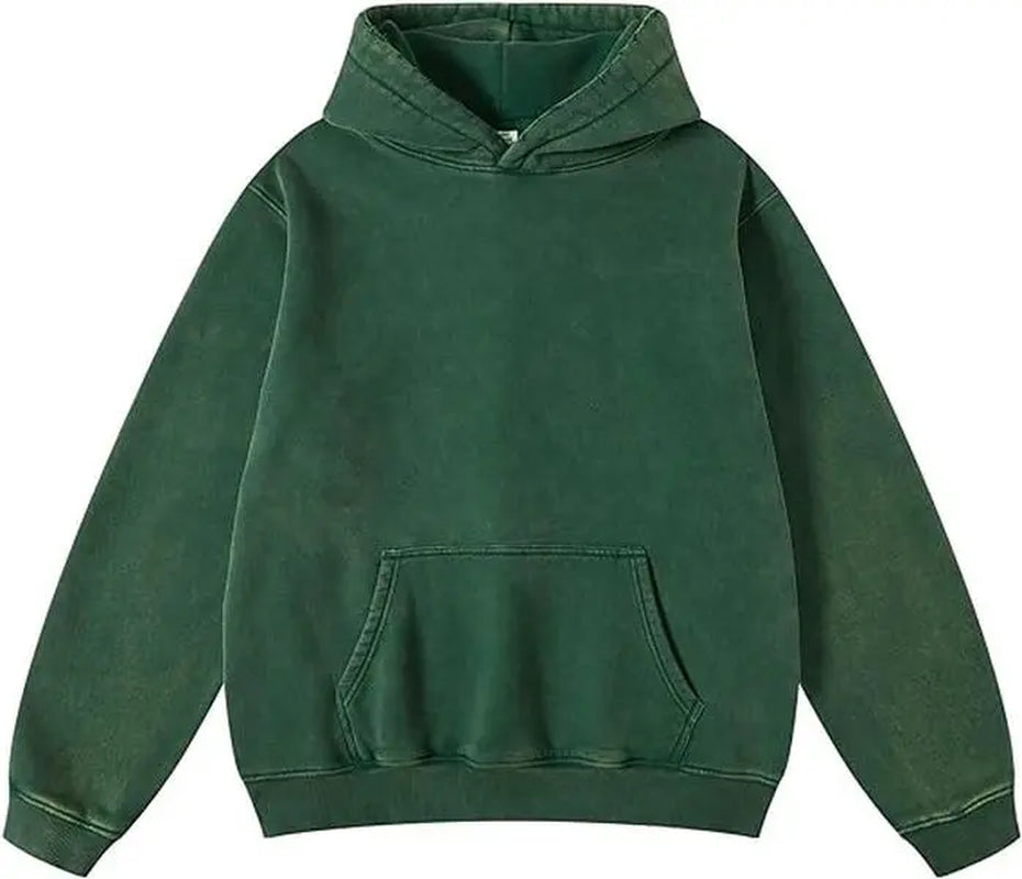 FAIABLE Unisex Hoodies Pullover Oversized Hoodie Plush Fleece Hooded Sweatshirt Vintage Heavyweight Hoodie Cotton Big and Tall Hoodies for Men Couples Winter Autumn Workout College Streetwear Sweaters Casual Long Sleeve