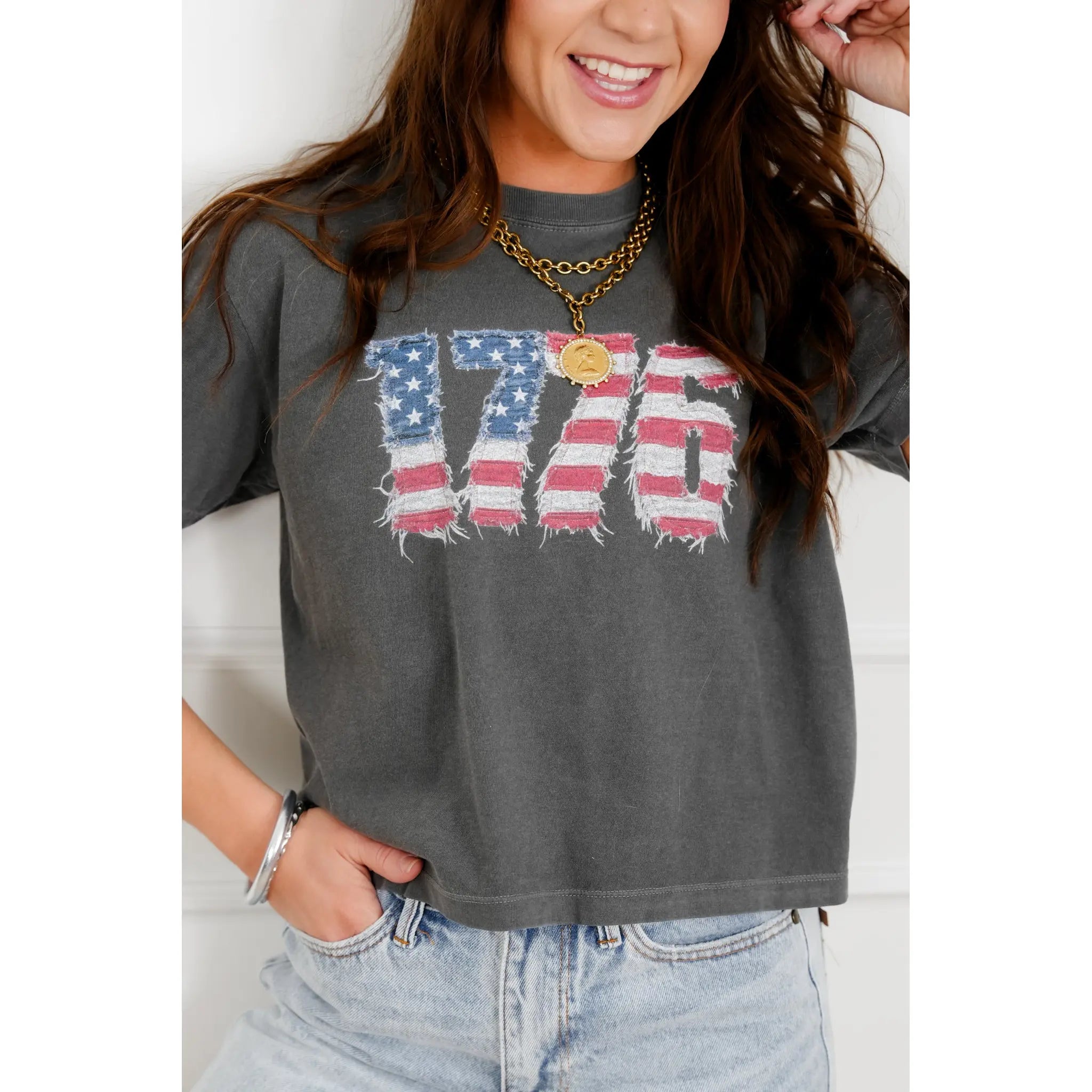 Plus/Reg Short Sleeve "1776" Graphic Tee
