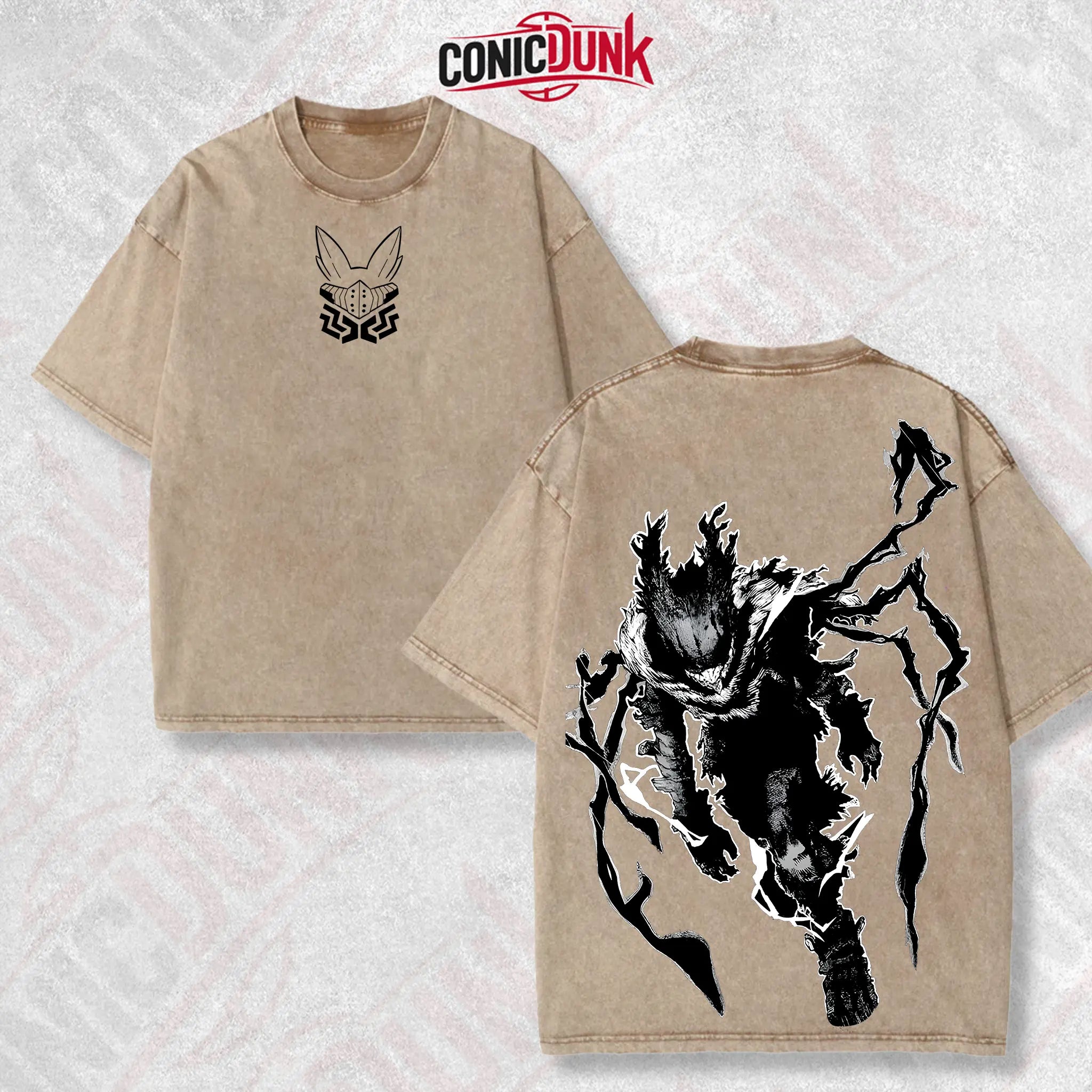 Retro Heavy Limited Deku Dark - My Hero Academia Anime Double Printed Vintage Oversized Washed Tee Unisex Oversize Anime Manga Washed Heavyweight Cotton T-Shirt, Gift for Anime Fan, Anime Lover