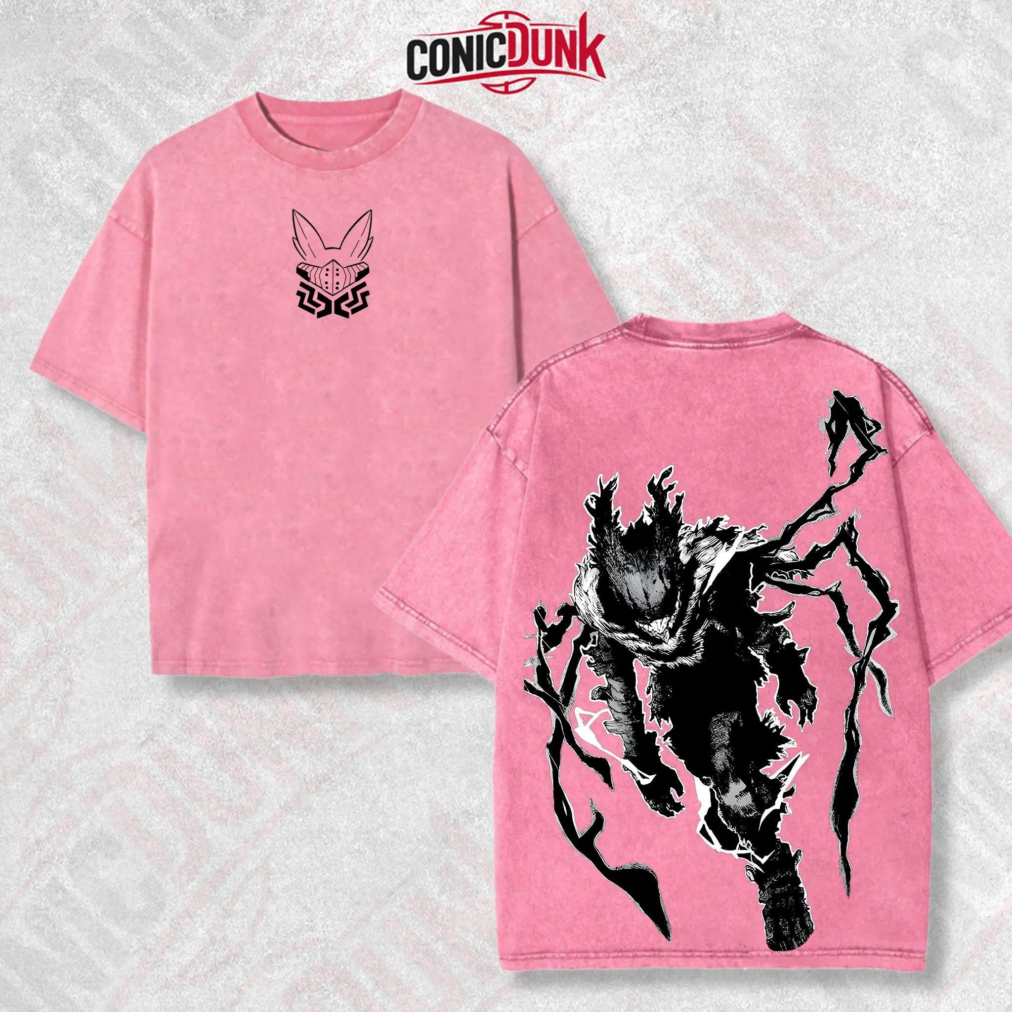 Retro Heavy Limited Deku Dark - My Hero Academia Anime Double Printed Vintage Oversized Washed Tee Unisex Oversize Anime Manga Washed Heavyweight Cotton T-Shirt, Gift for Anime Fan, Anime Lover