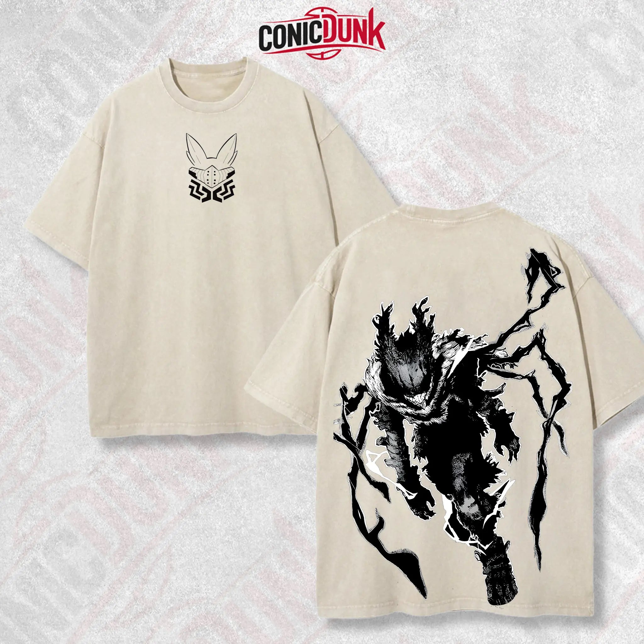 Retro Heavy Limited Deku Dark - My Hero Academia Anime Double Printed Vintage Oversized Washed Tee Unisex Oversize Anime Manga Washed Heavyweight Cotton T-Shirt, Gift for Anime Fan, Anime Lover