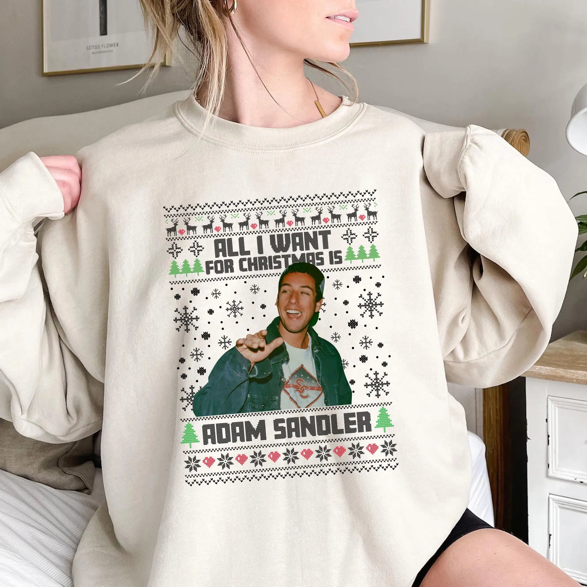 Ad4M S4Ndler Vintage T-Shirt, Christmas Holiday Oversize Tee Unisex Sweatshirt, Gift for Women and Man Unisex T-Shirt